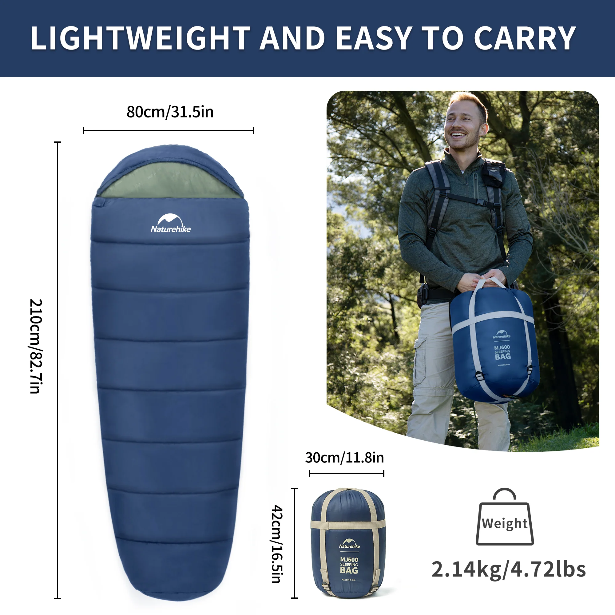 Mujin™ MJ600 Synthetic Mummy Sleeping Bag 23°F / -5°C - Image 15