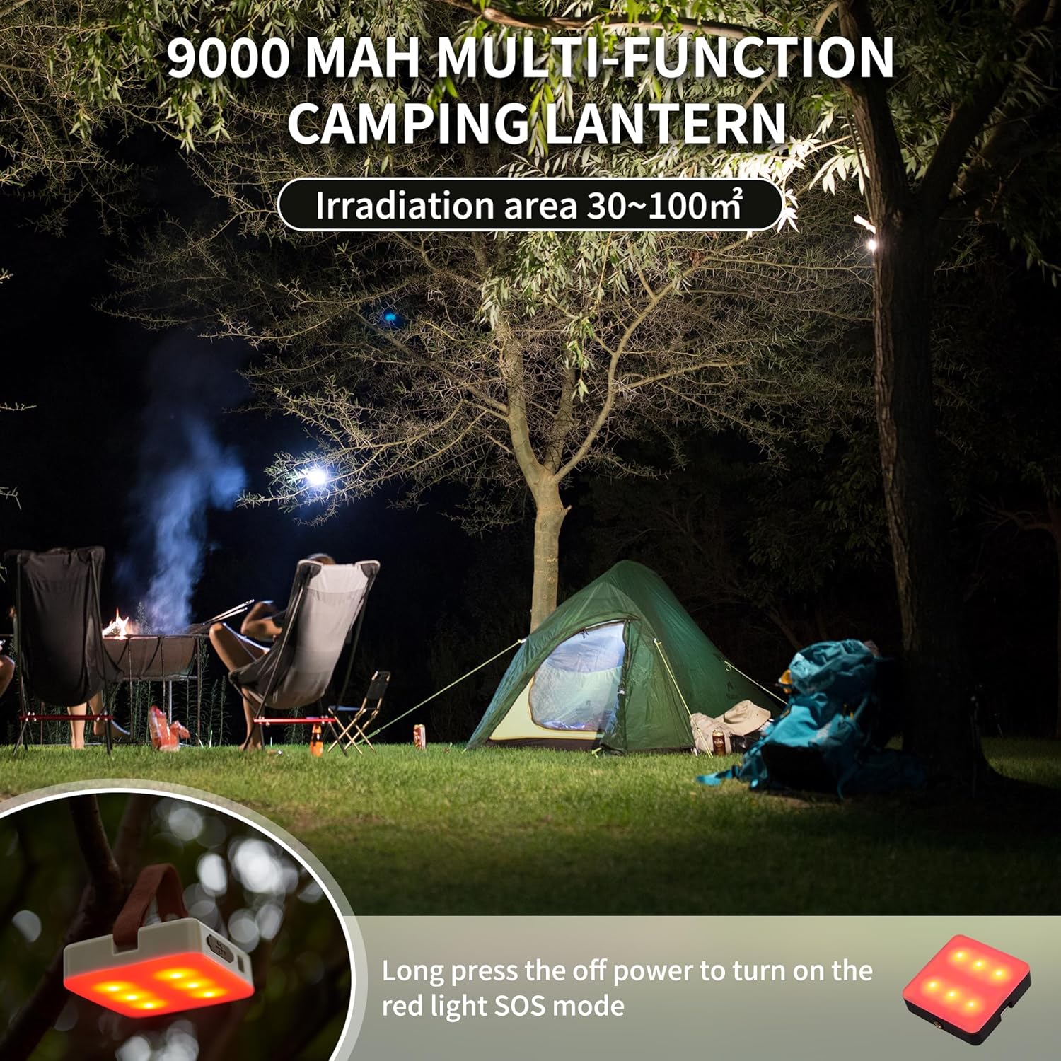Naturehike 1100LM Camping Light 11000mAh Rechargeable 180H Runtime - Image 7