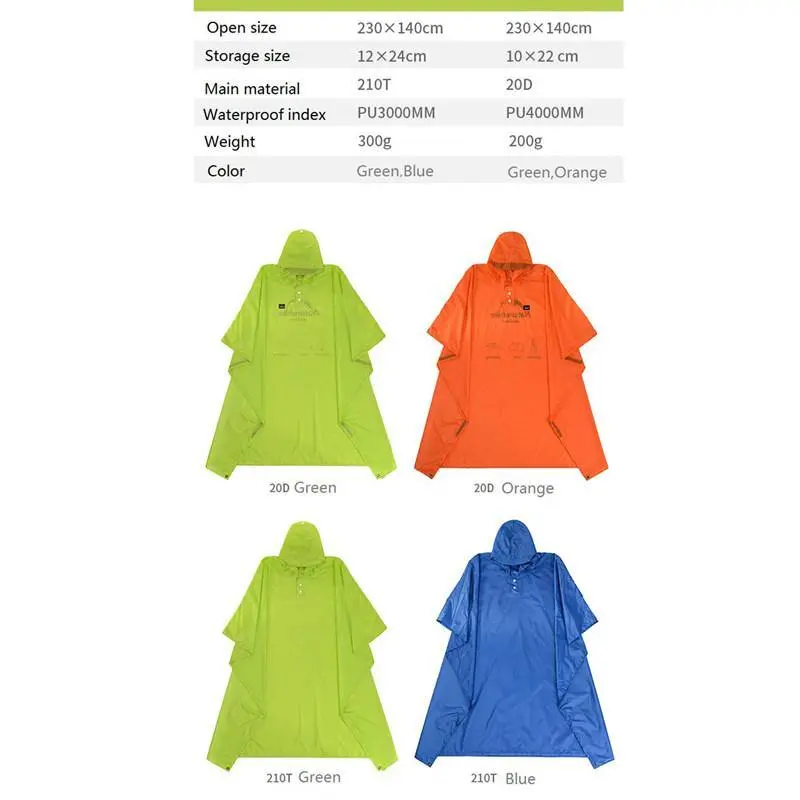 Naturehike 3 in 1 Multifunction Poncho Raincoat - Image 5