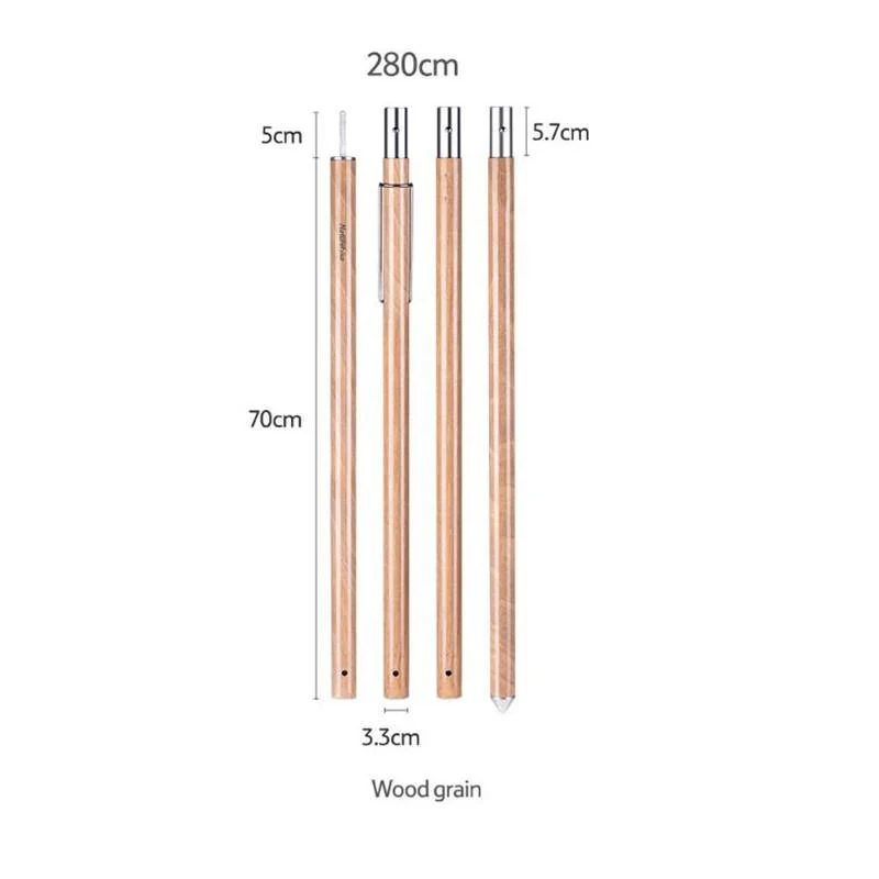 240cm/280cm Aluminum Alloy & Wood Pattern Tent Pole - Image 8