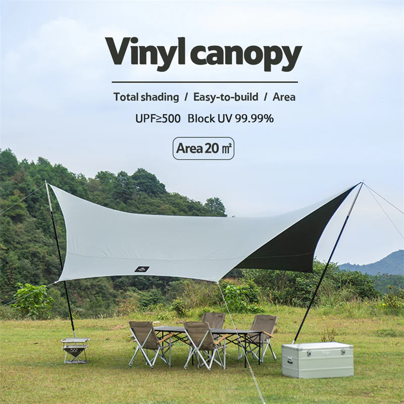 Naturehike SHARK Black Vinyl Hexagonal Sunshade - Image 12