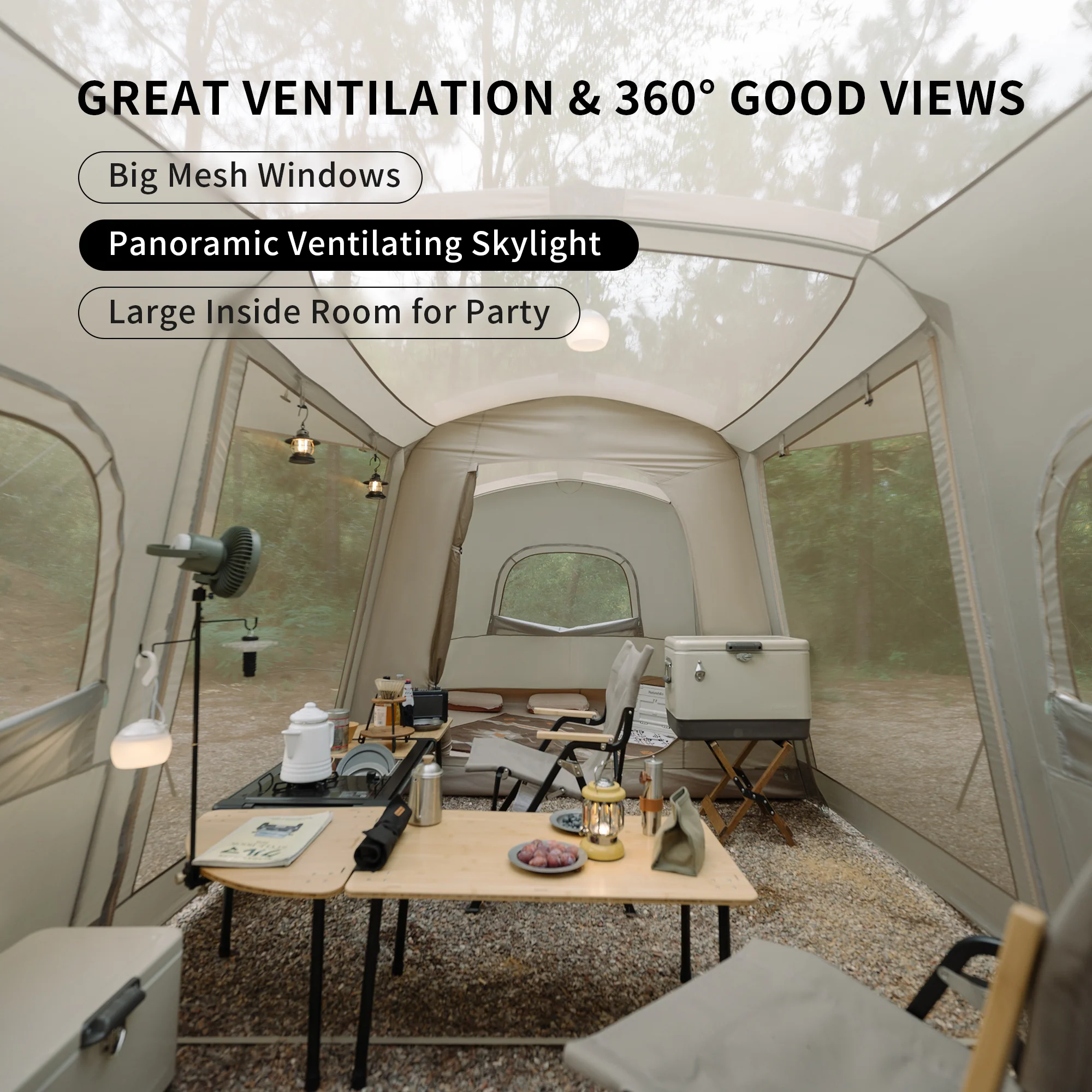 Naturehike Cloud Boat Fast Tunnel Tent - Image 3