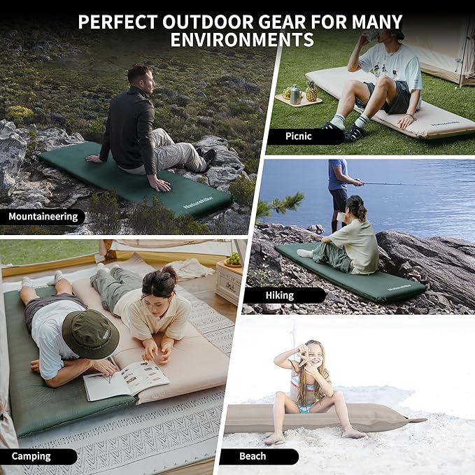 Naturehike D04 Inflatable Camping Mat 10cm Thick Portable Sleeping Pad - Image 5