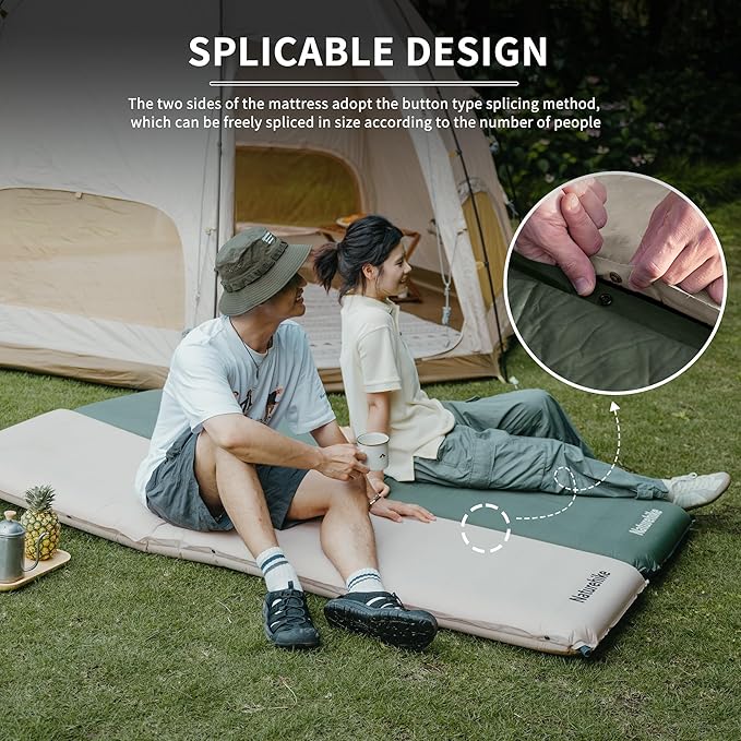Naturehike D04 Inflatable Camping Mat 10cm Thick Portable Sleeping Pad - Image 6