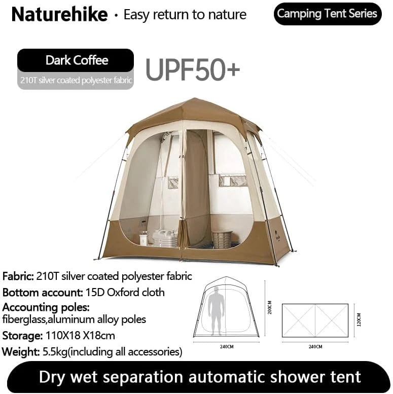 Naturehike Dry & Wet Separation Automatic Shower Tent - Image 3