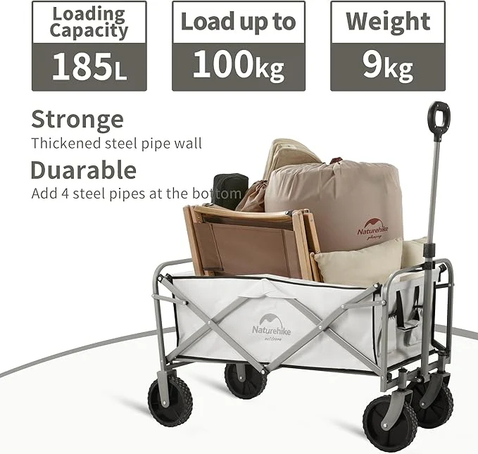 Naturehike Folding Camping Cart 100L Capacity - Image 2