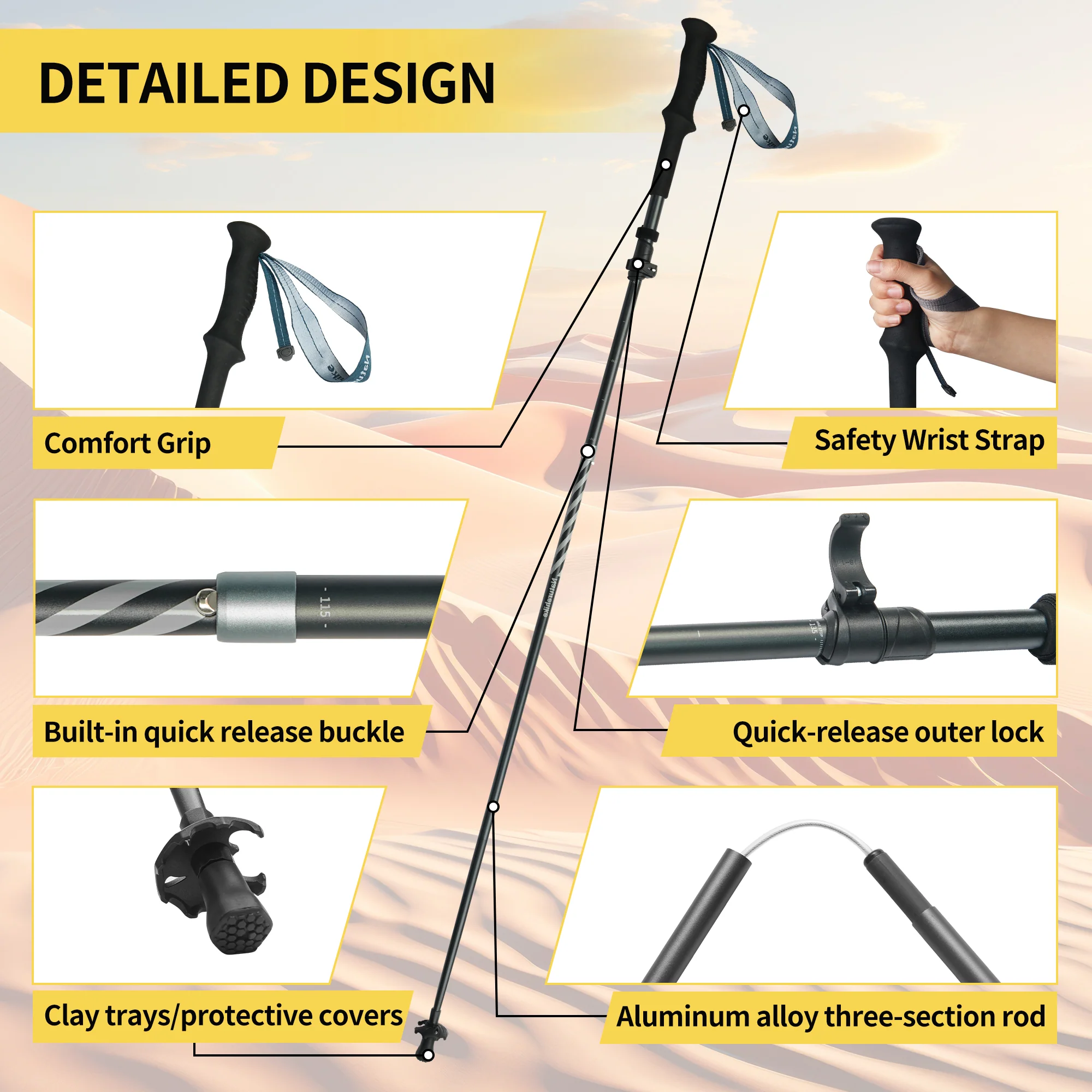Naturehike Gale Terk PRO Trekking Poles - Image 2