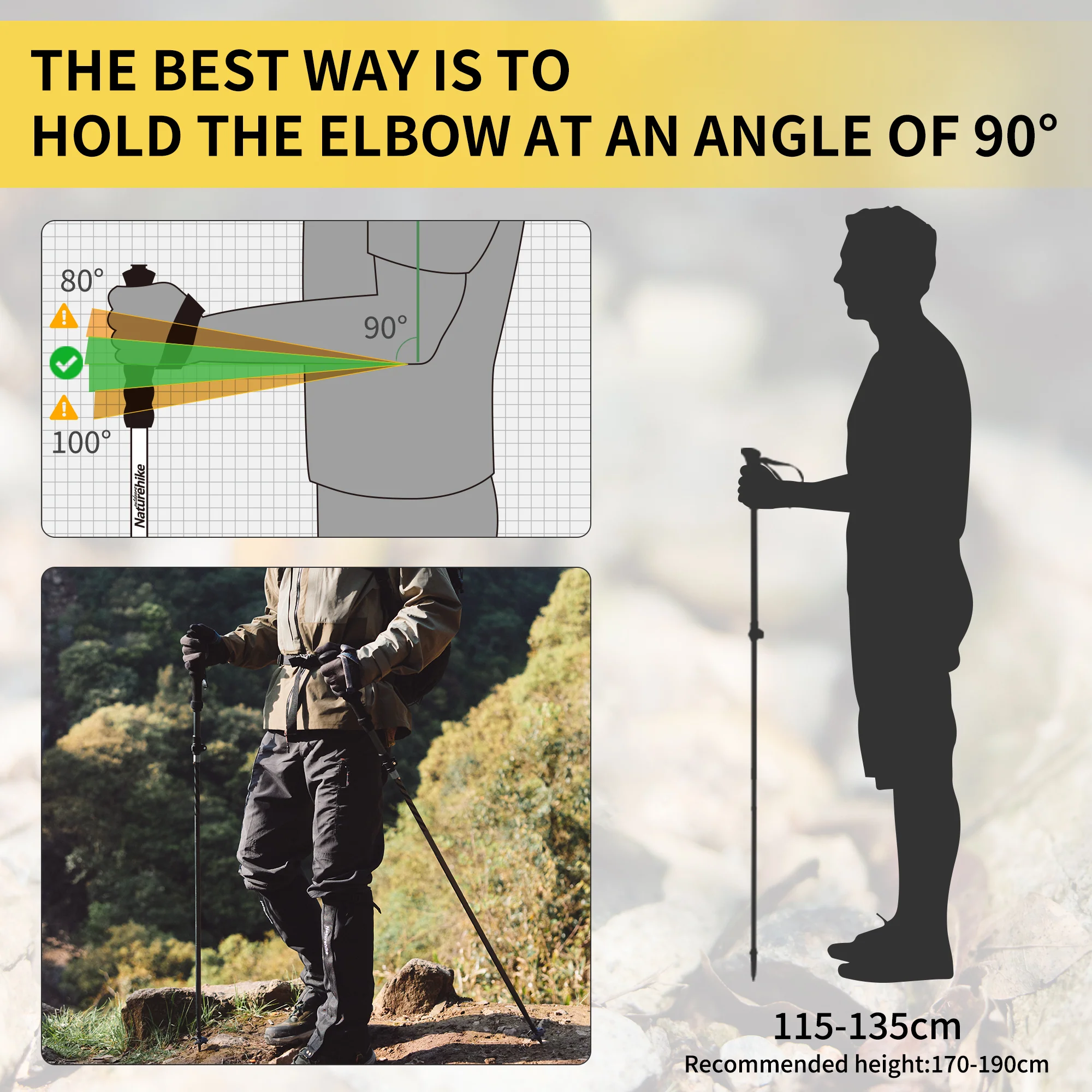 Naturehike Gale Terk PRO Trekking Poles - Image 4