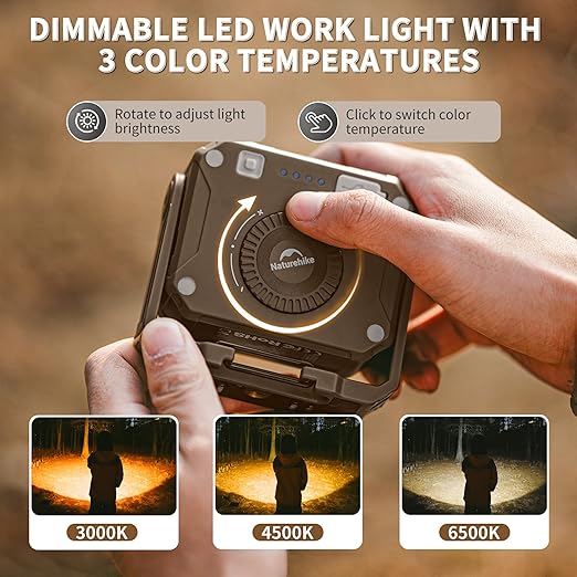 Naturehike LED Work Light 1200 Lumen Rechargeable Waterproof - Image 6