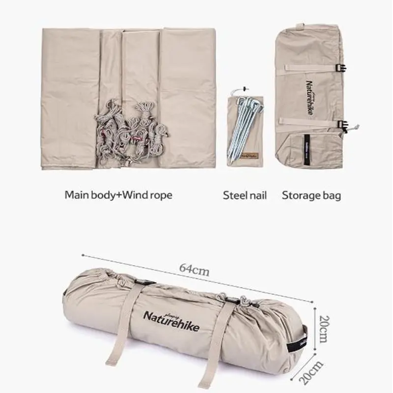 Naturehike Awning Large Cotton Canopy Tent - Image 8