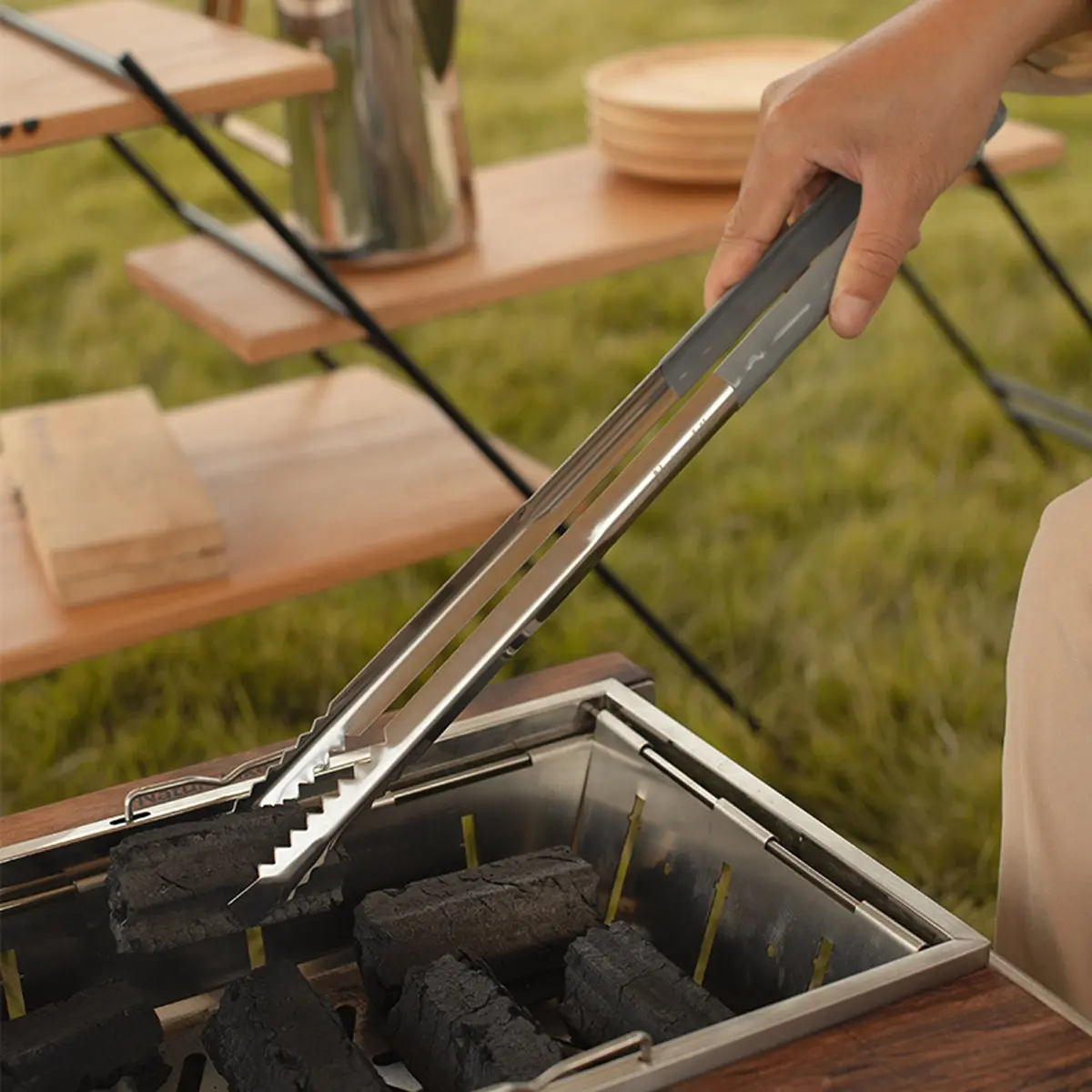 Outdoor Fork Charcoal Clip BBQ Grilling TooL - Image 3