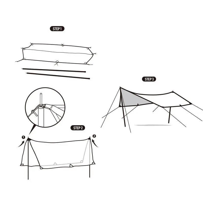 Hexagon Canvas Camping Tarp - Image 6