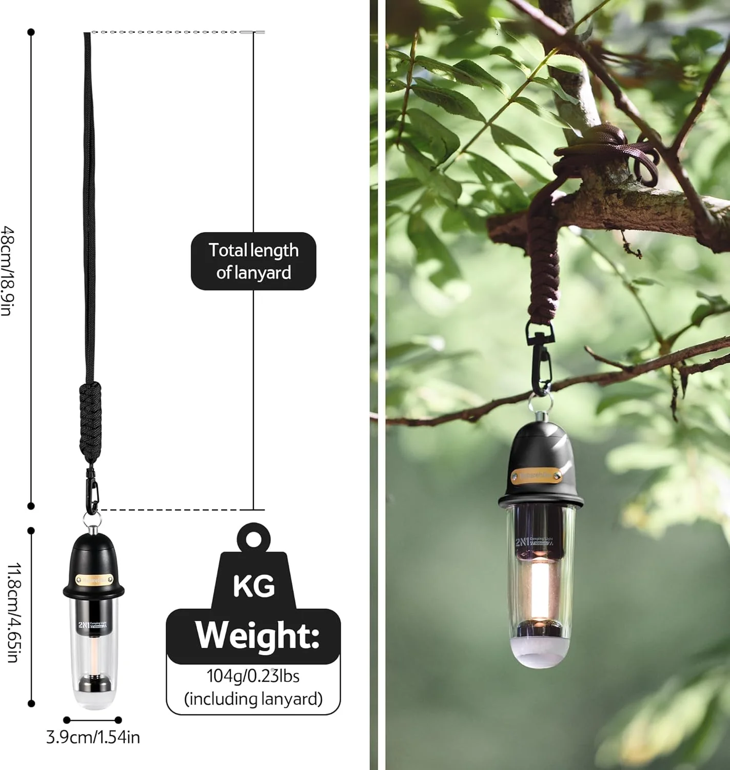 Naturehike Portable Rechargeable Camping Lamp IPX4 Waterproof Tent Light - Image 9