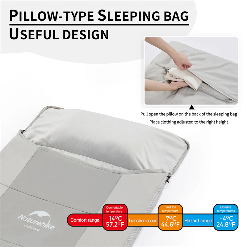 Naturehike Summer Sleeping Bag with Pillow - Image 3