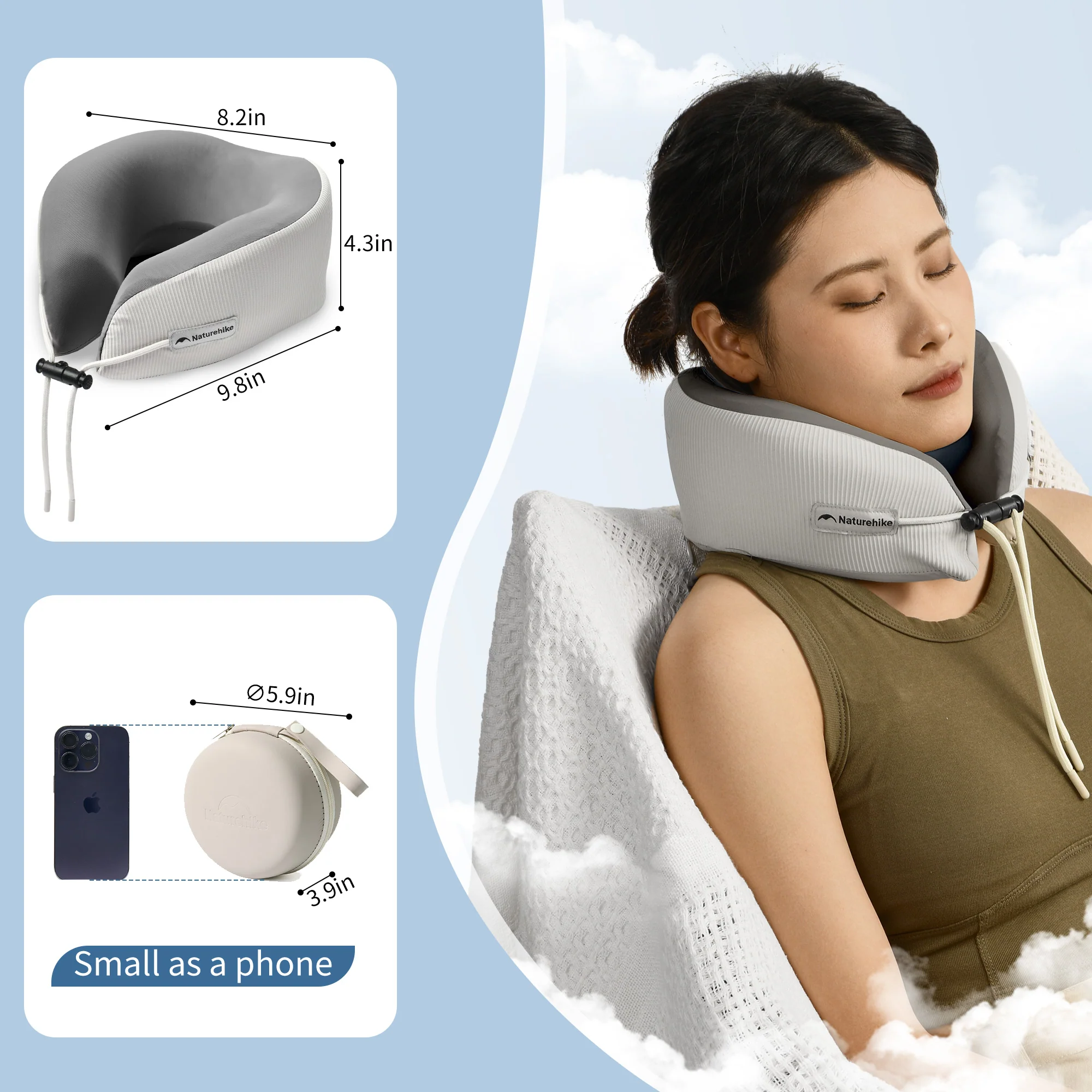 Naturehike Xinyue Memory Foam Travel Pillow - Image 3