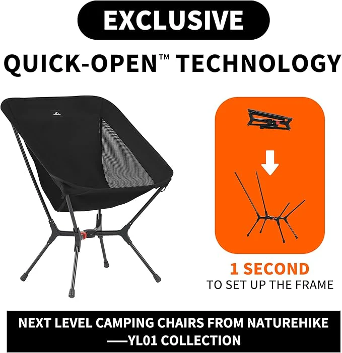 PeakLite™ YL01 Ultralight Auto-Snap Pop-Up Camping Chair - Image 7