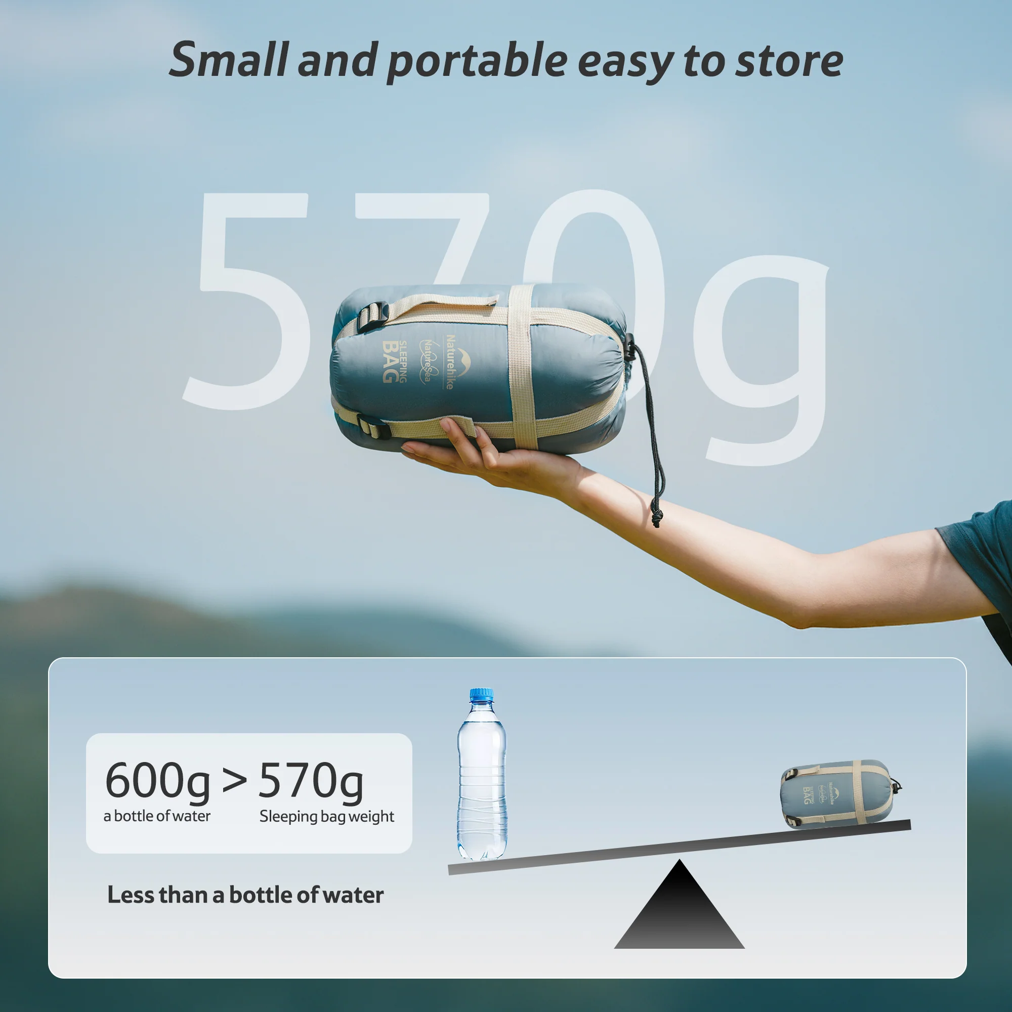 NatureSea™ Lightweight Comfortable Sleeping Bag 51.8°F / 11°C - Image 7