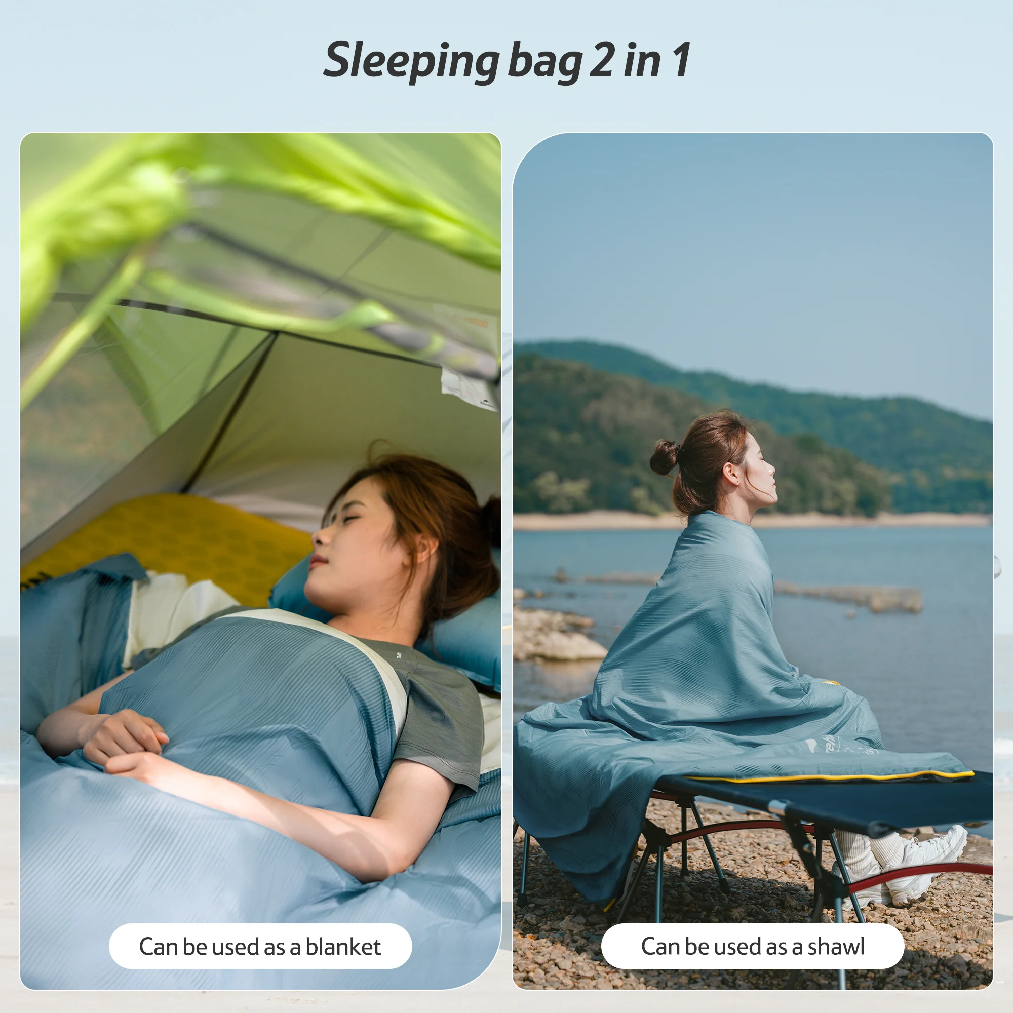 NatureSea™ Lightweight Comfortable Sleeping Bag 51.8°F / 11°C - Image 9