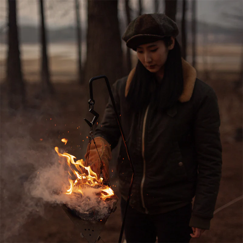 Outdoor Triangle Fire Pit For Campfire - Image 3
