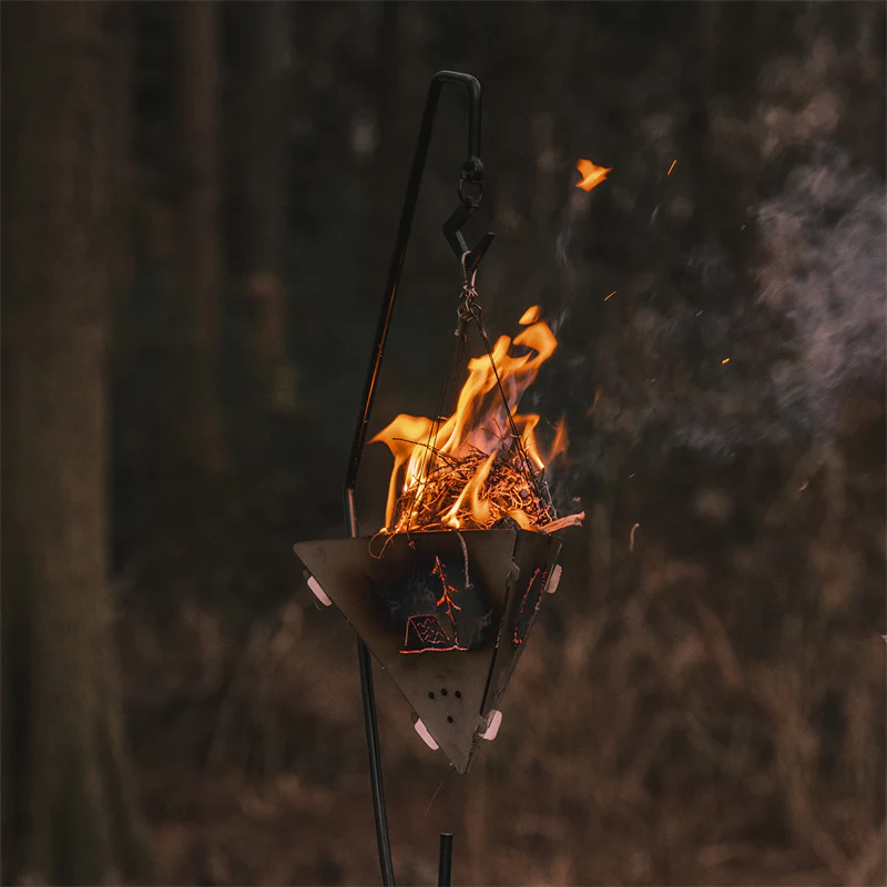 Outdoor Triangle Fire Pit For Campfire - Image 4