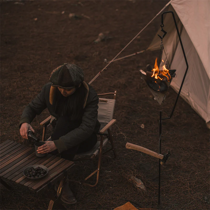 Outdoor Triangle Fire Pit For Campfire - Image 8