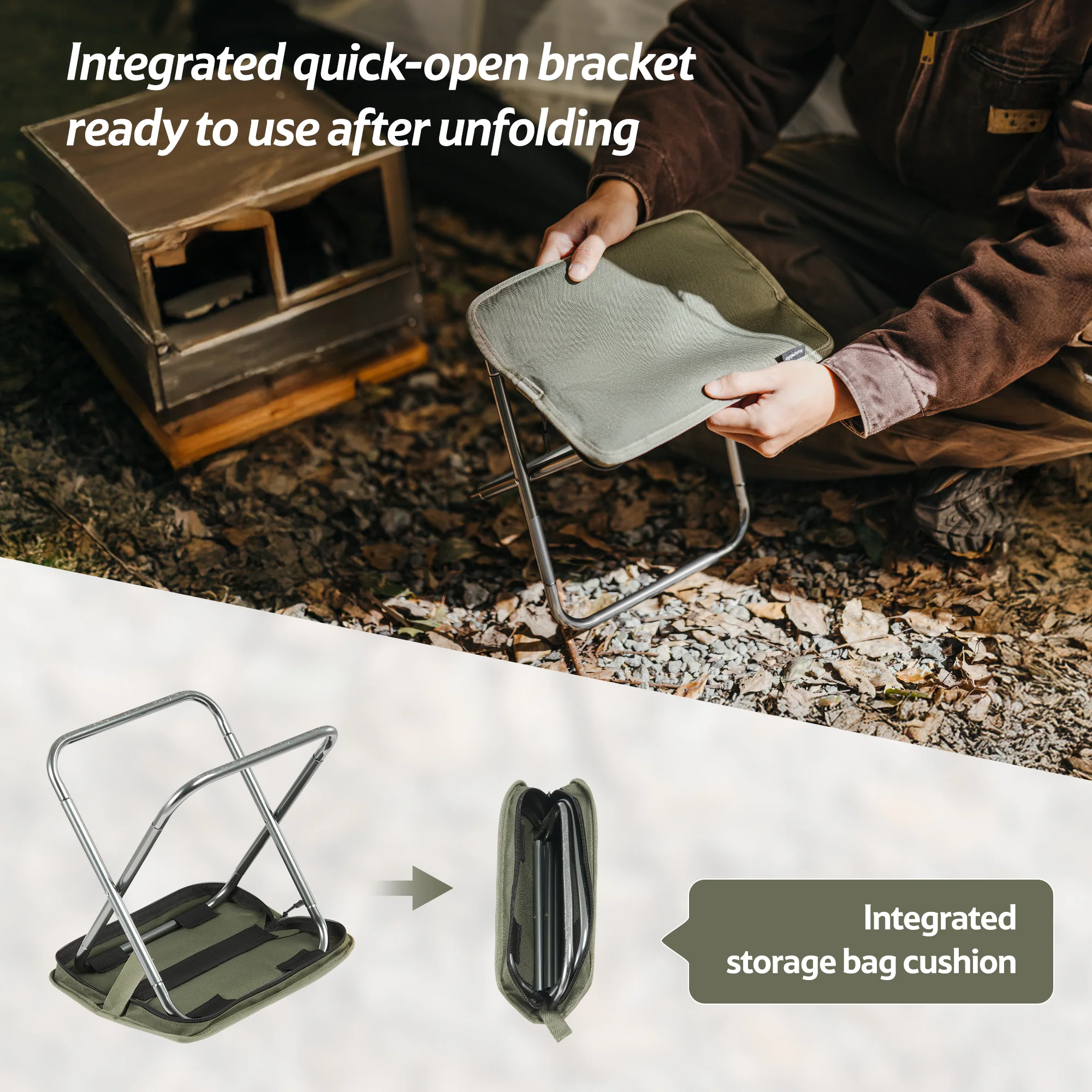 PeakLite™ XL01 Ultralight Folding Camping Stool - Image 5