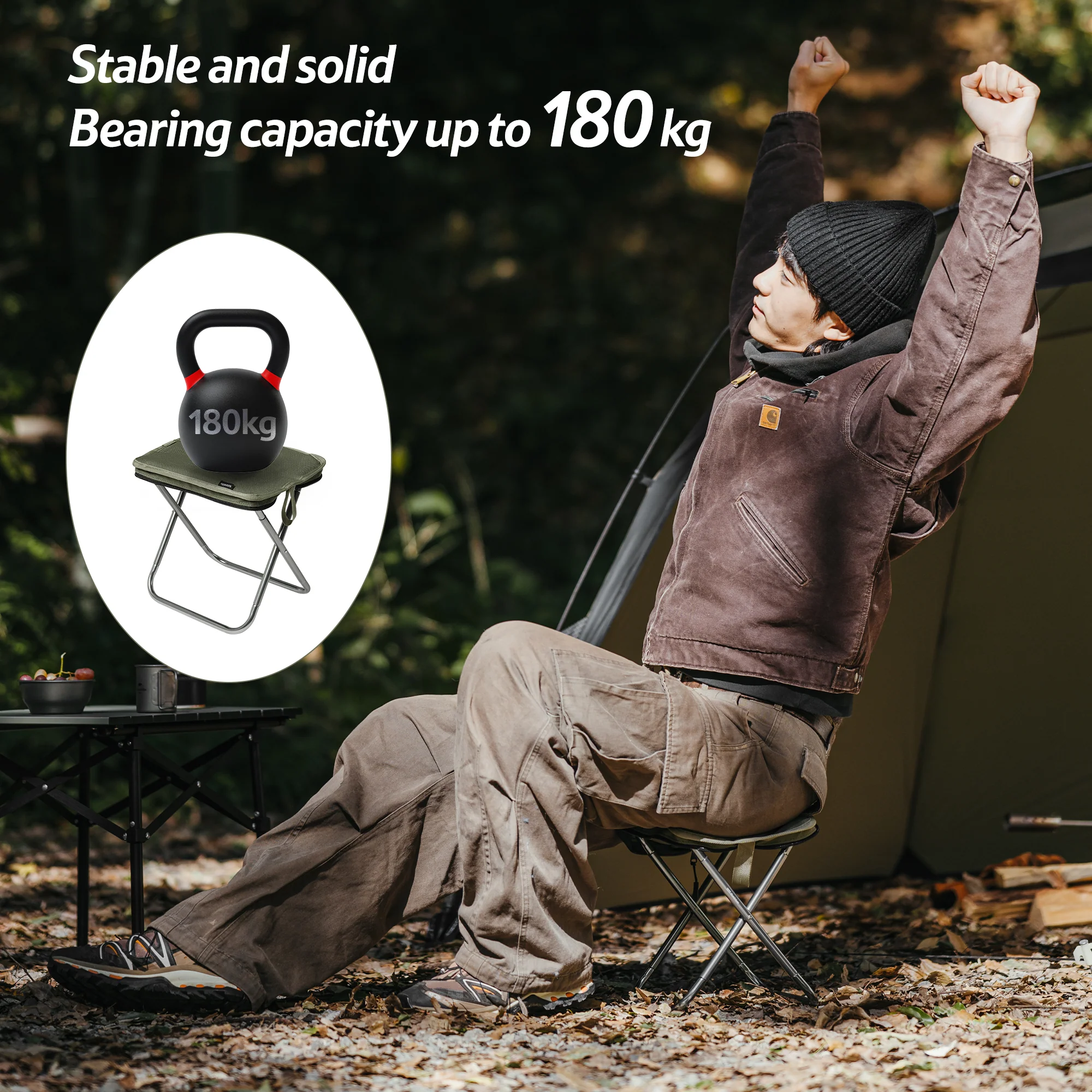 PeakLite™ XL01 Ultralight Folding Camping Stool - Image 8