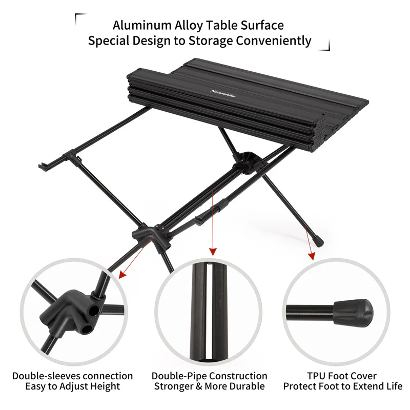 PeakLite™ FT11 Detachable Aluminum Camping Table - Image 3
