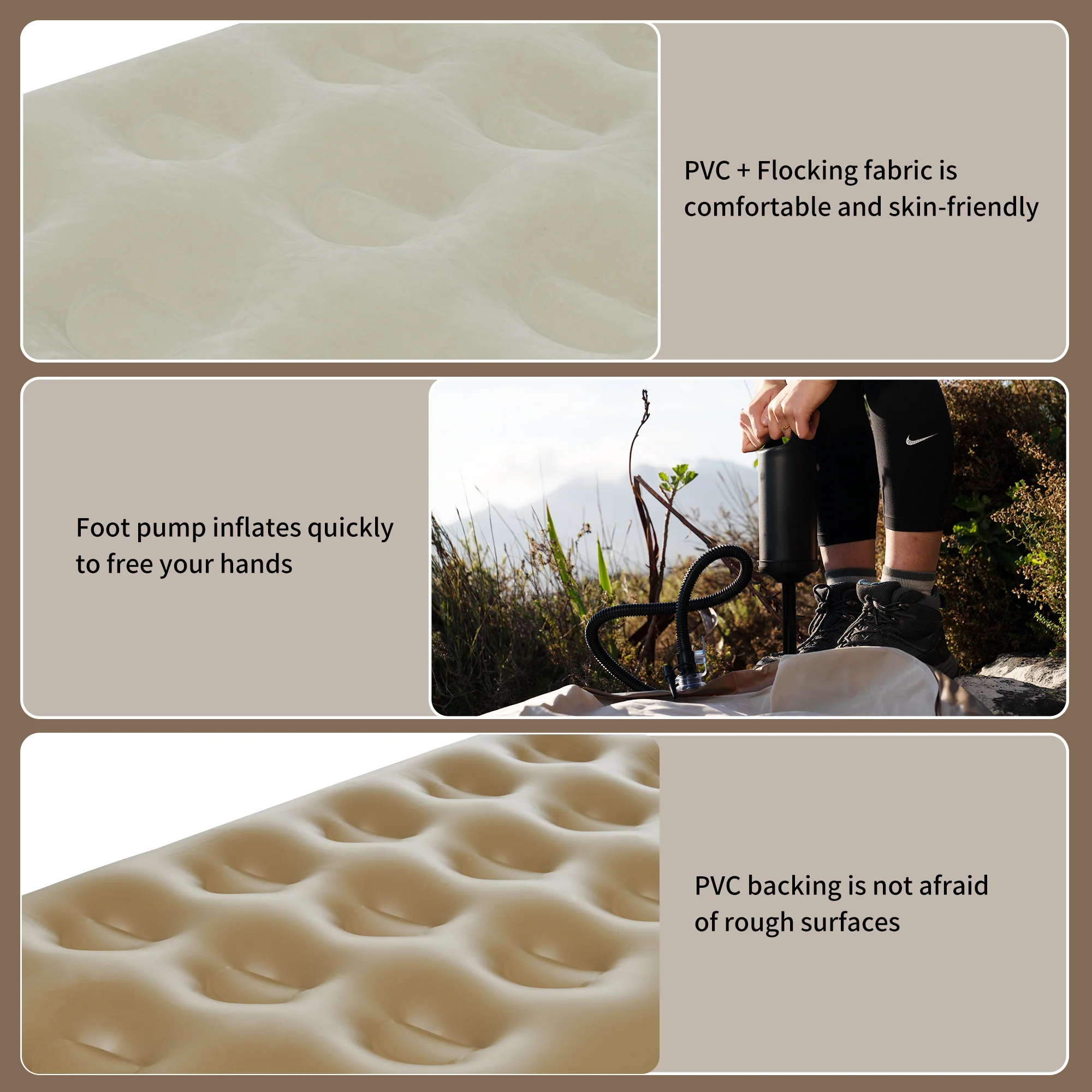 PVC Air Camping Pad with Pump Luxury - Image 14