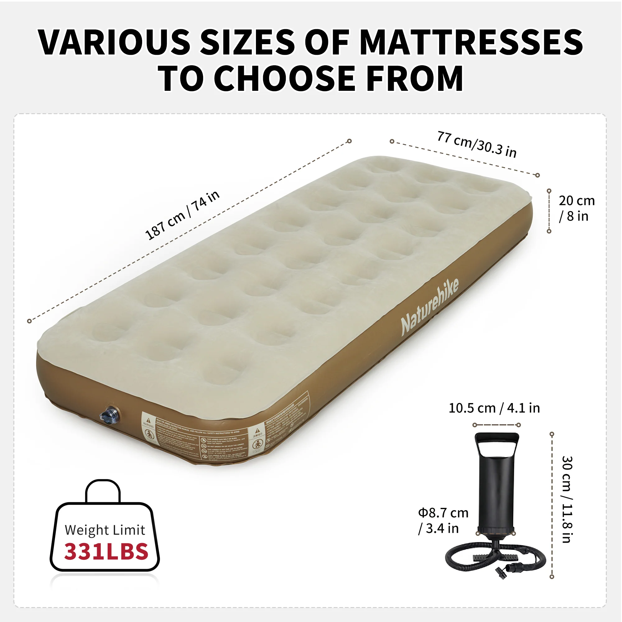 PVC Air Camping Pad with Pump Luxury - Image 3