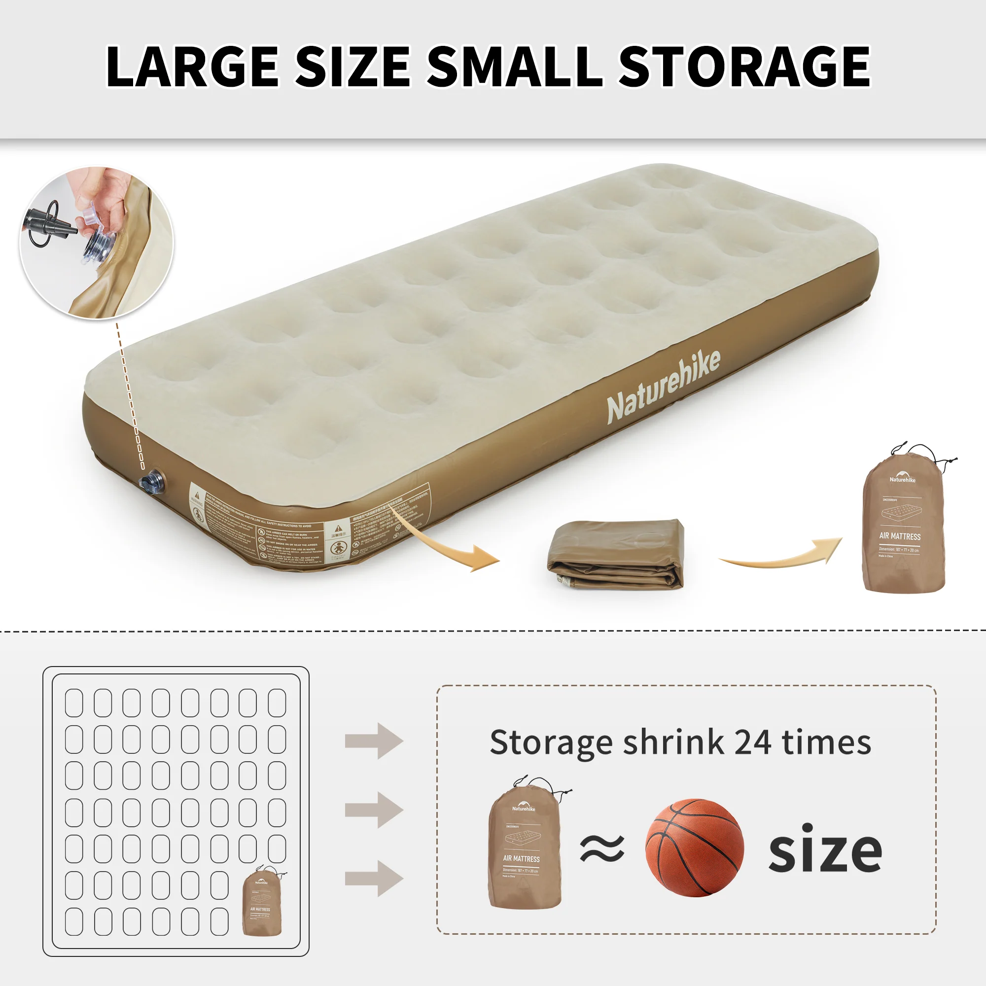 PVC Air Camping Pad with Pump Luxury - Image 4