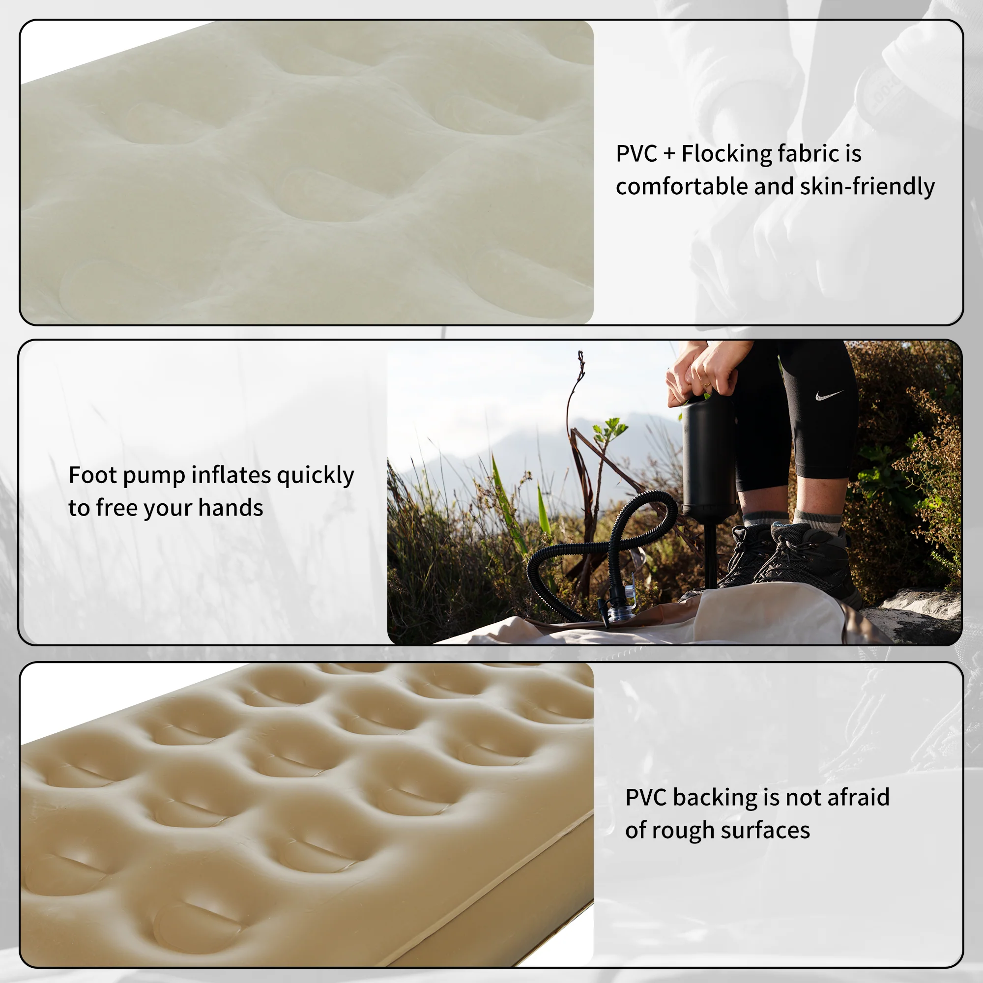 PVC Air Camping Pad with Pump Luxury - Image 6