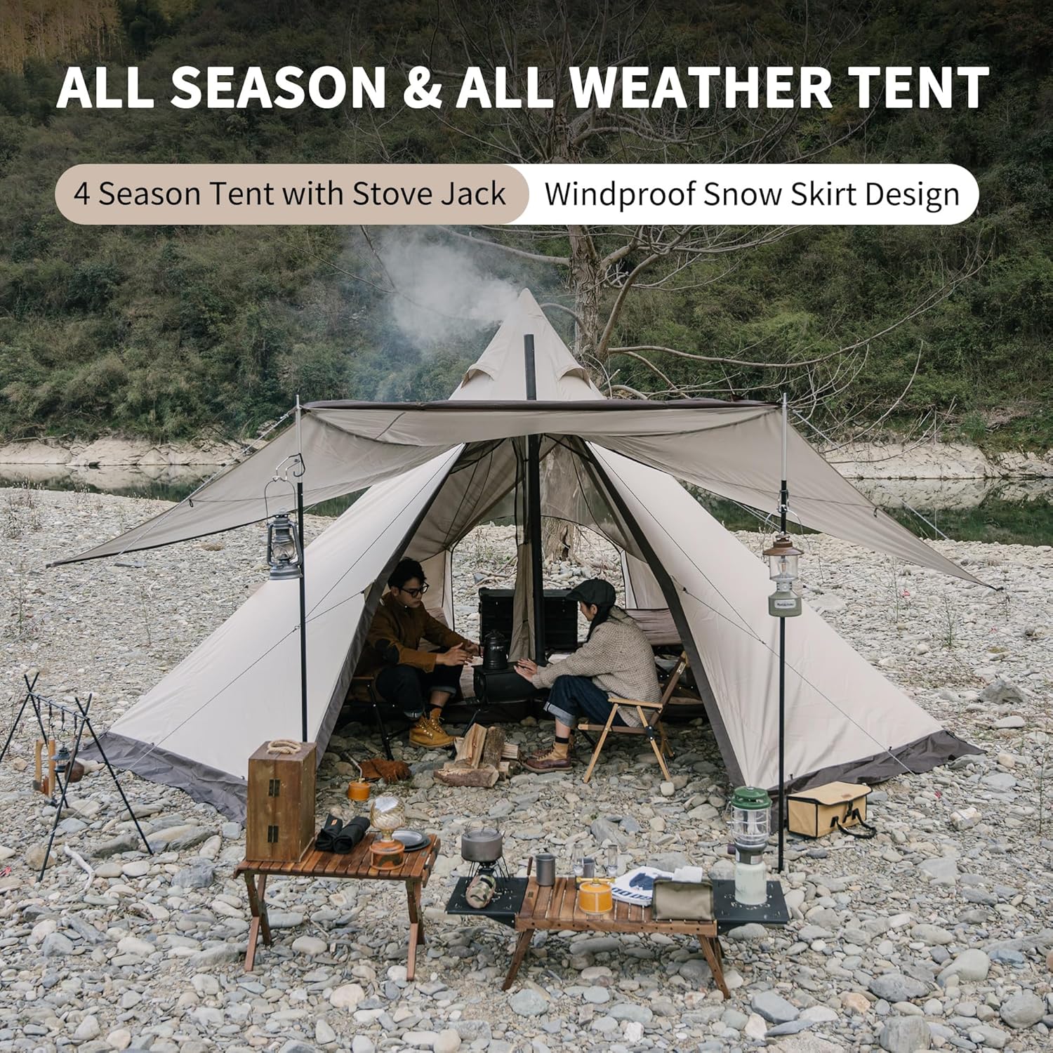 Ranch 8 Teepee 4 Season Tent - Image 5