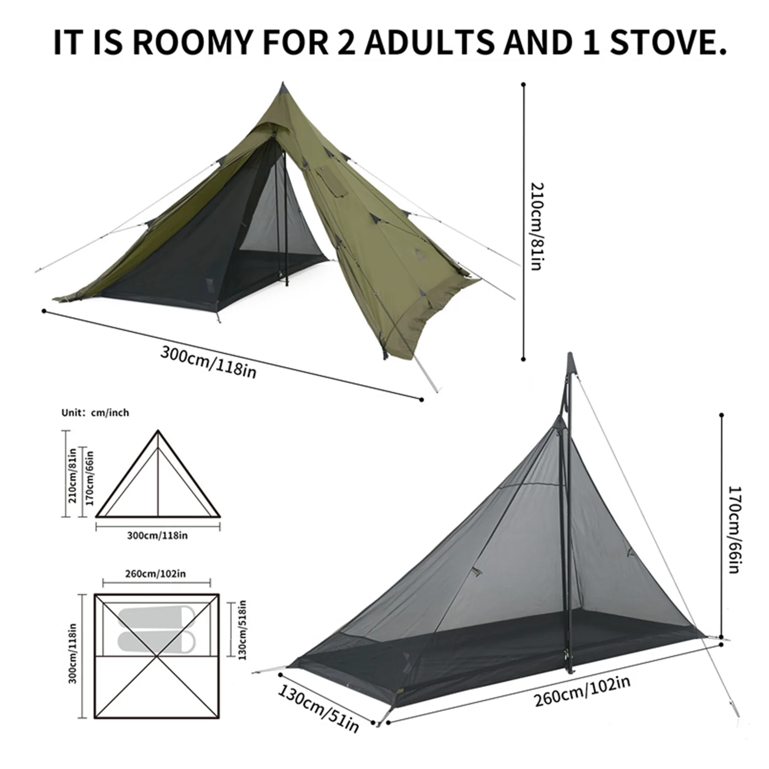 Ranch Fire™ 4-Person Pyramid Hot Tent - Image 7
