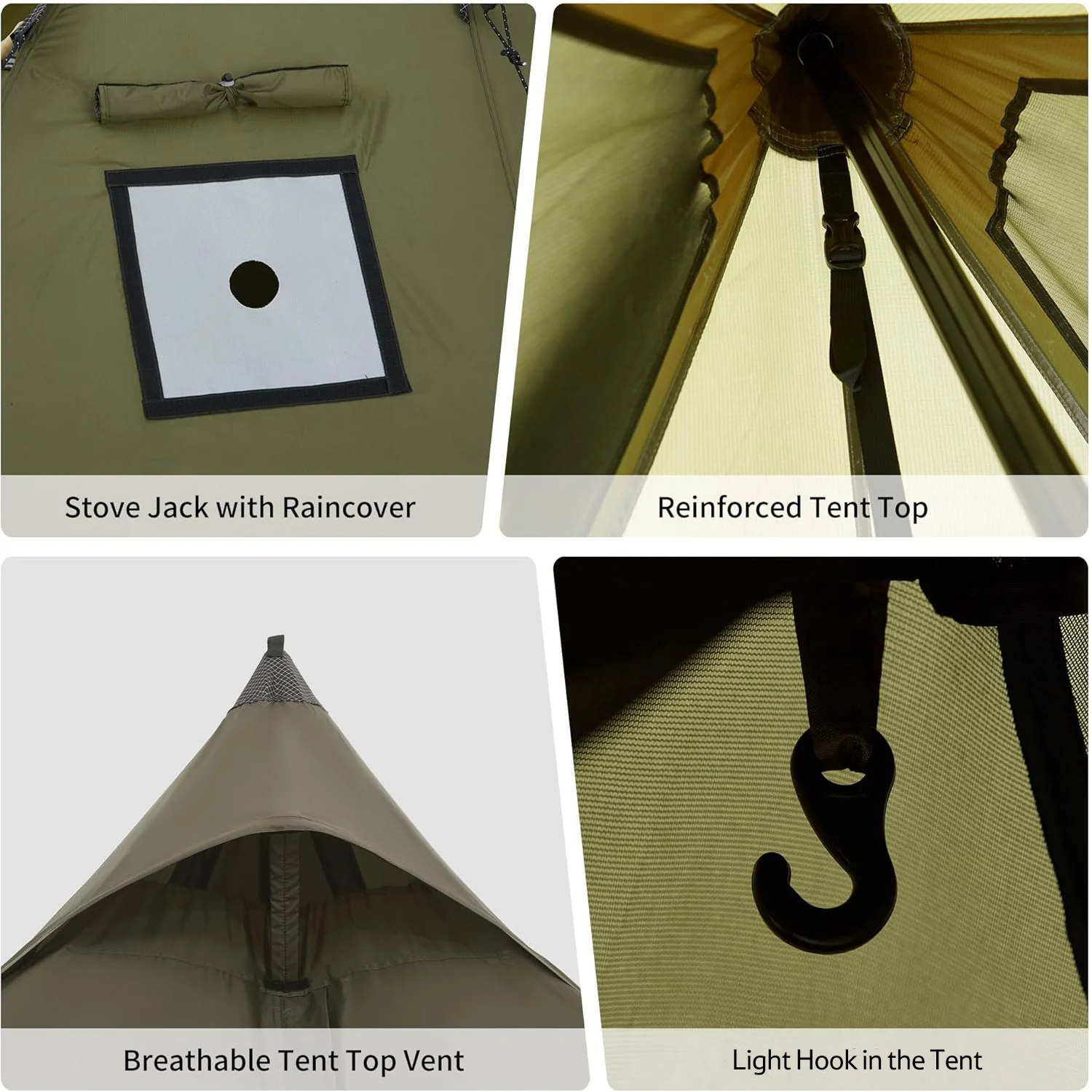 Ranch Fire™ 4-Person Pyramid Hot Tent - Image 8