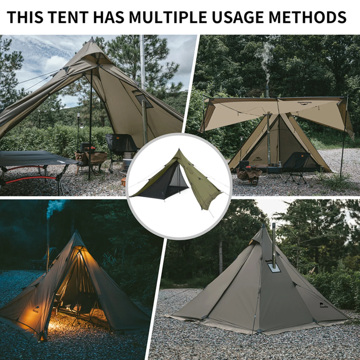 Ranch Fire™ 4-Person Pyramid Hot Tent - Image 9