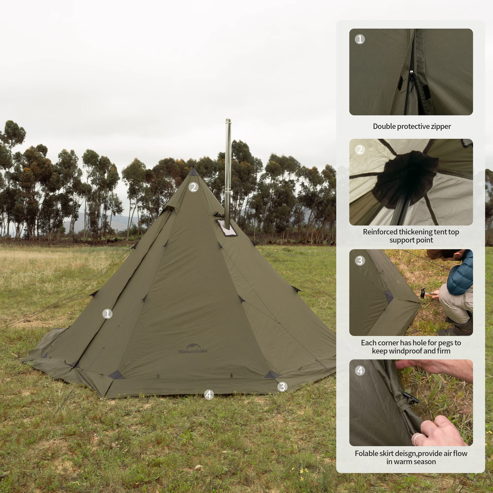 Ranch Fire⢠6-Person Octagonal Hot Tent - Image 7