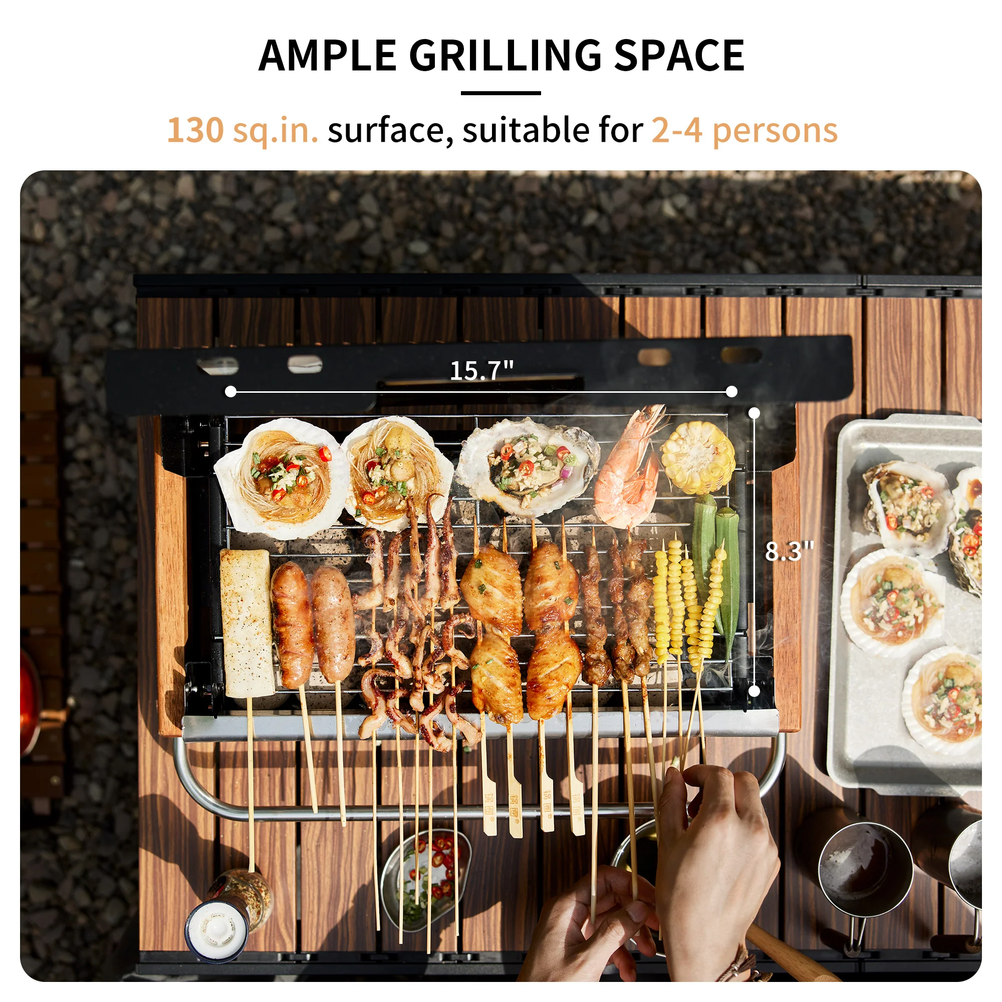 SmokeTrail™ Portable Tabletop Charcoal Grill - Image 7