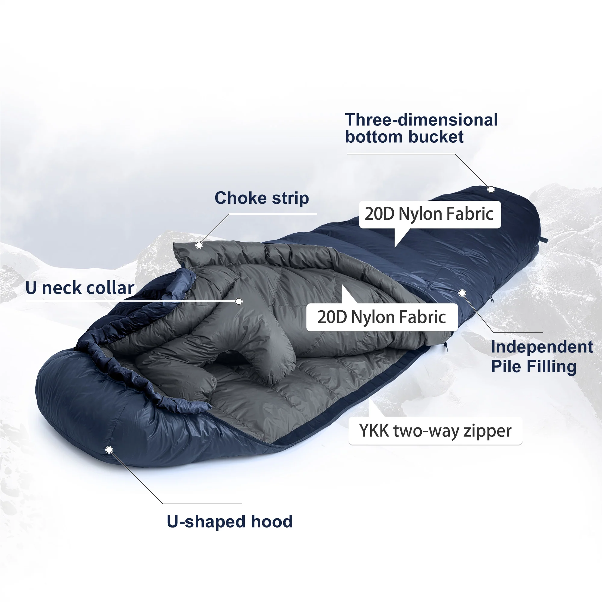 Snowbird™ 420g Duck Down Mummy Bag - Image 5