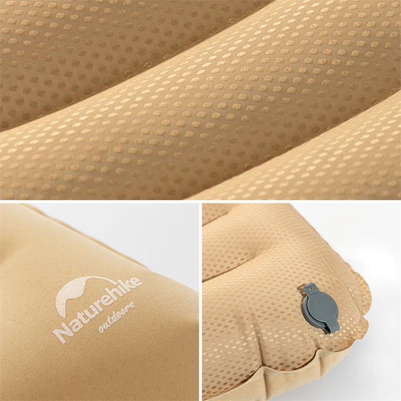 Soft TPU Flocked Inflatable Camping Pillow - Image 7