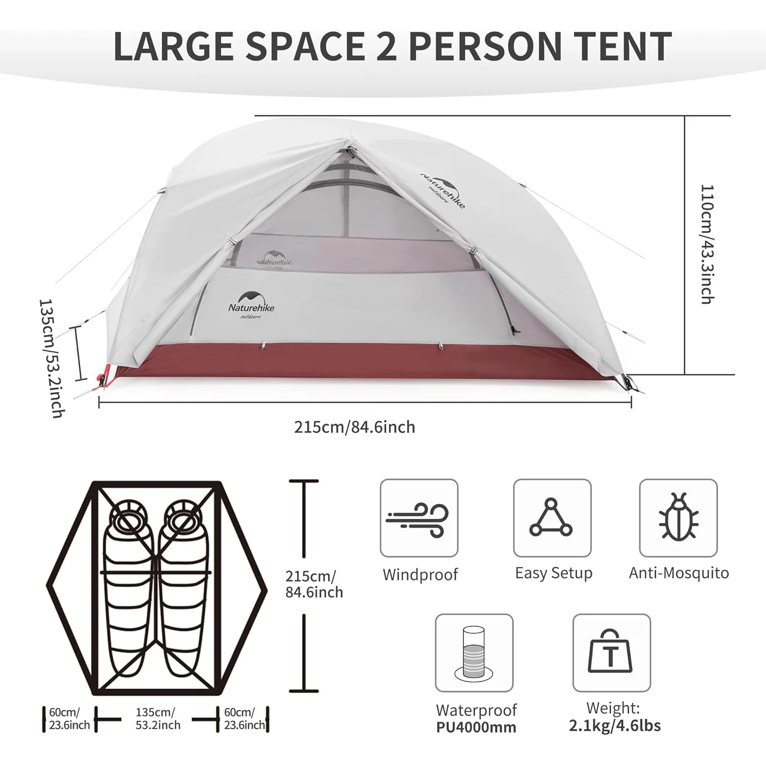 Star River™ 2-Person Ultralight Backpacking Tent - Image 6