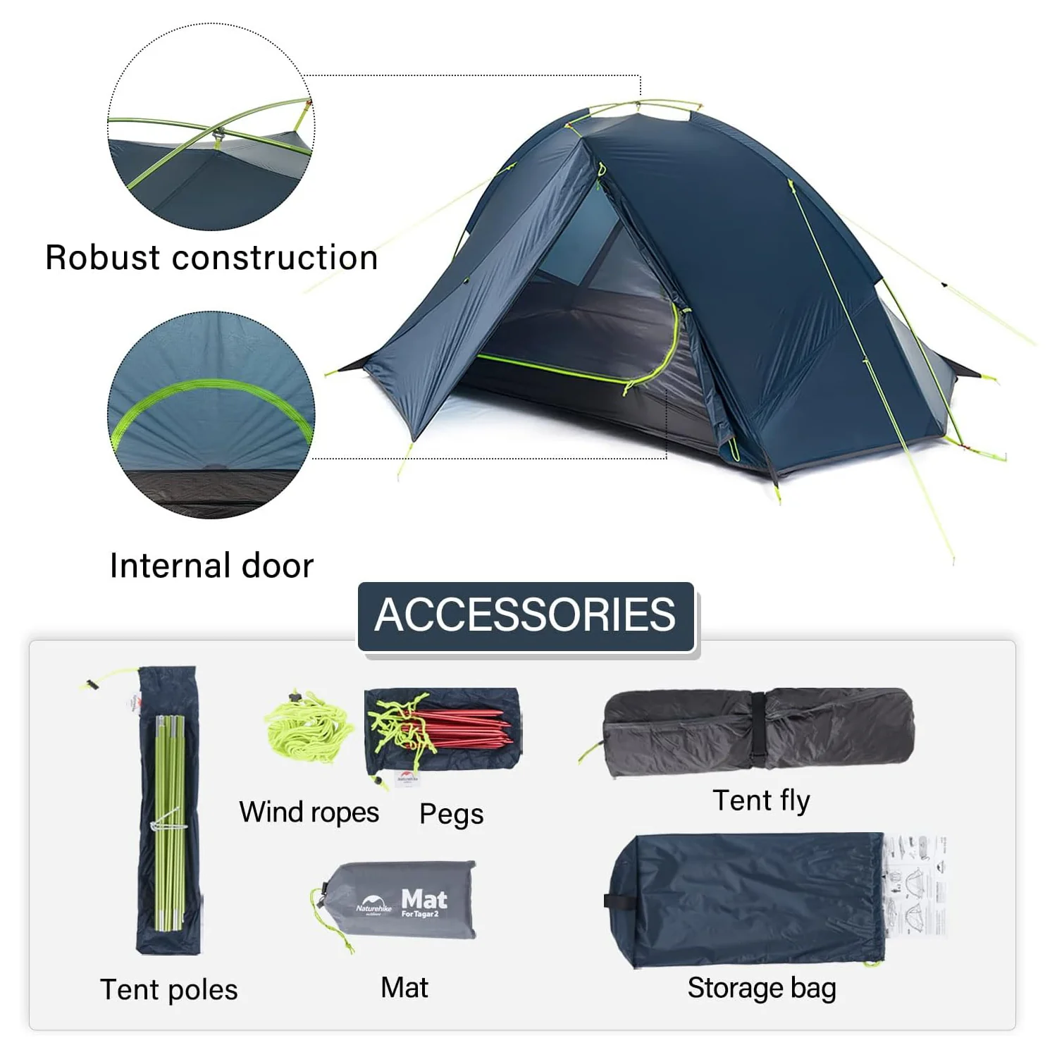 Tagar™ 1-Person Ultralight Backpacking Tent - Image 5