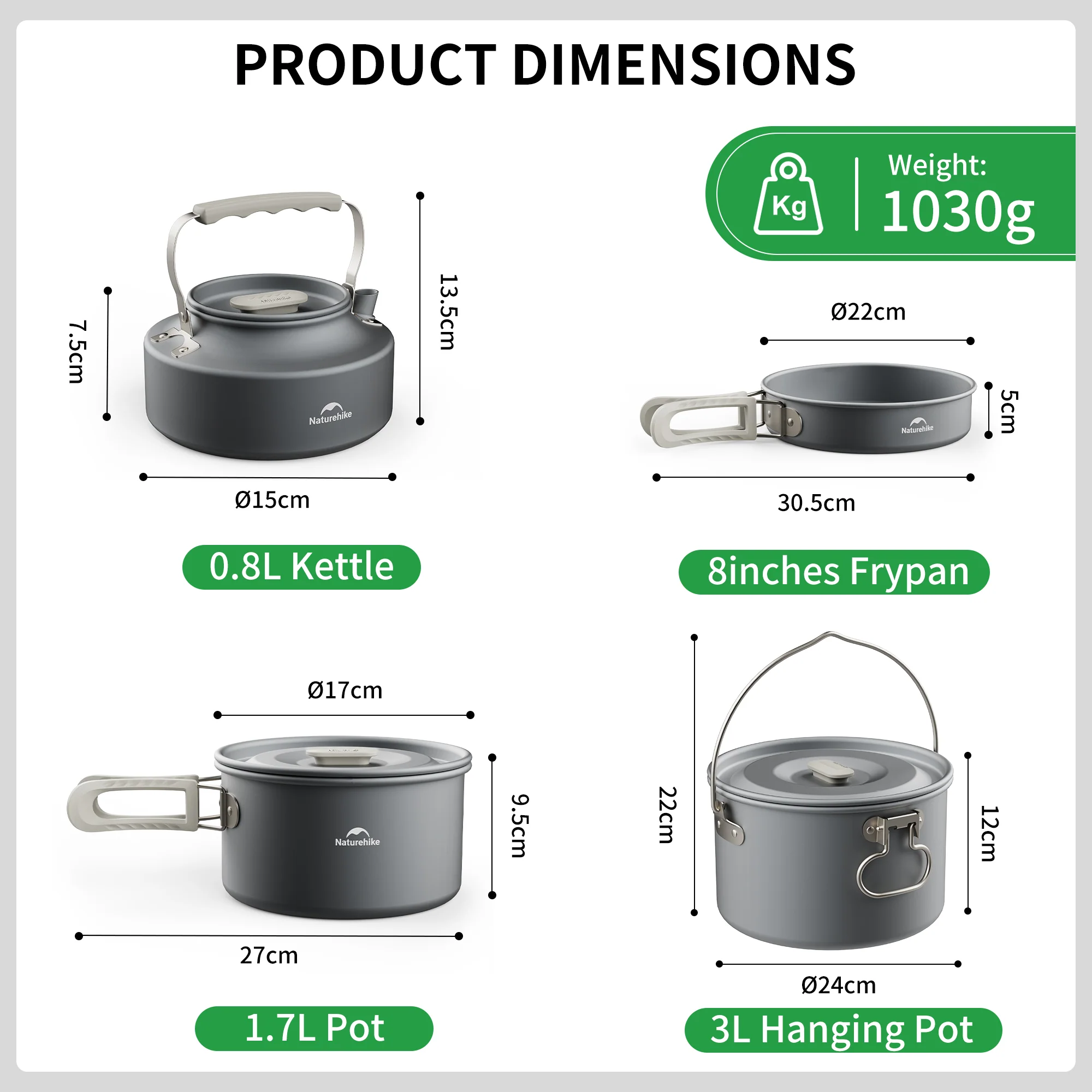 TrailCook™ Camping Aluminum Cookset - Image 9