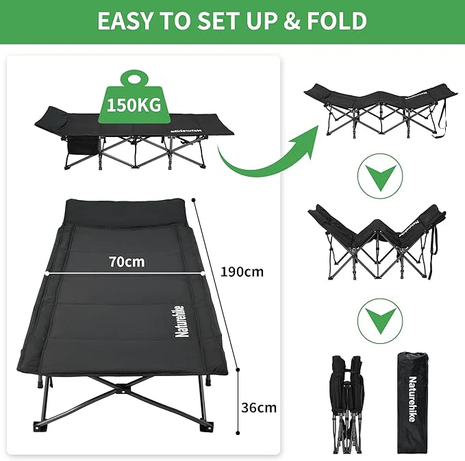 TrekField™ Folding Camping Cot - Image 2