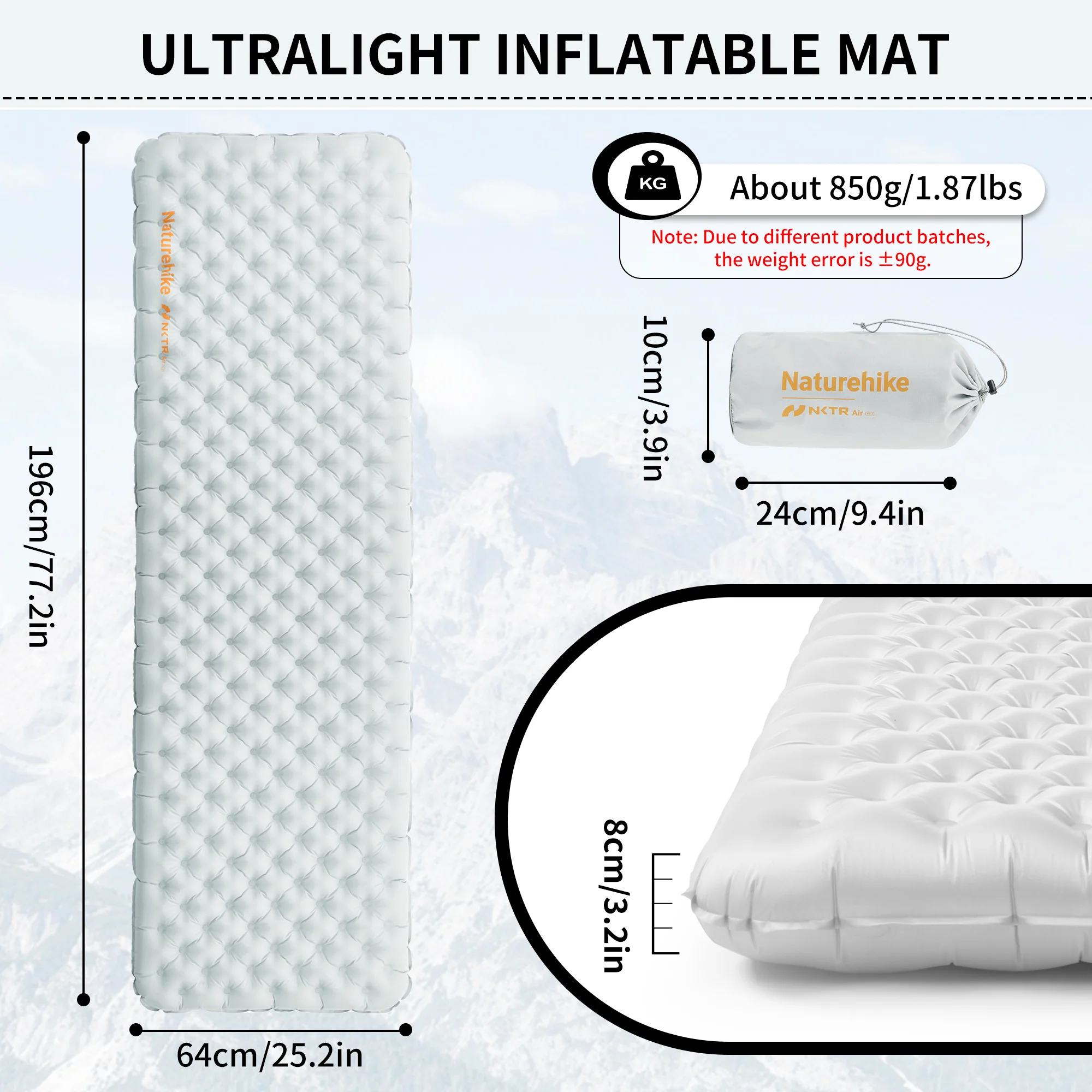TuYe™ 3.2 Ultralight Inflatable Pad - Image 4