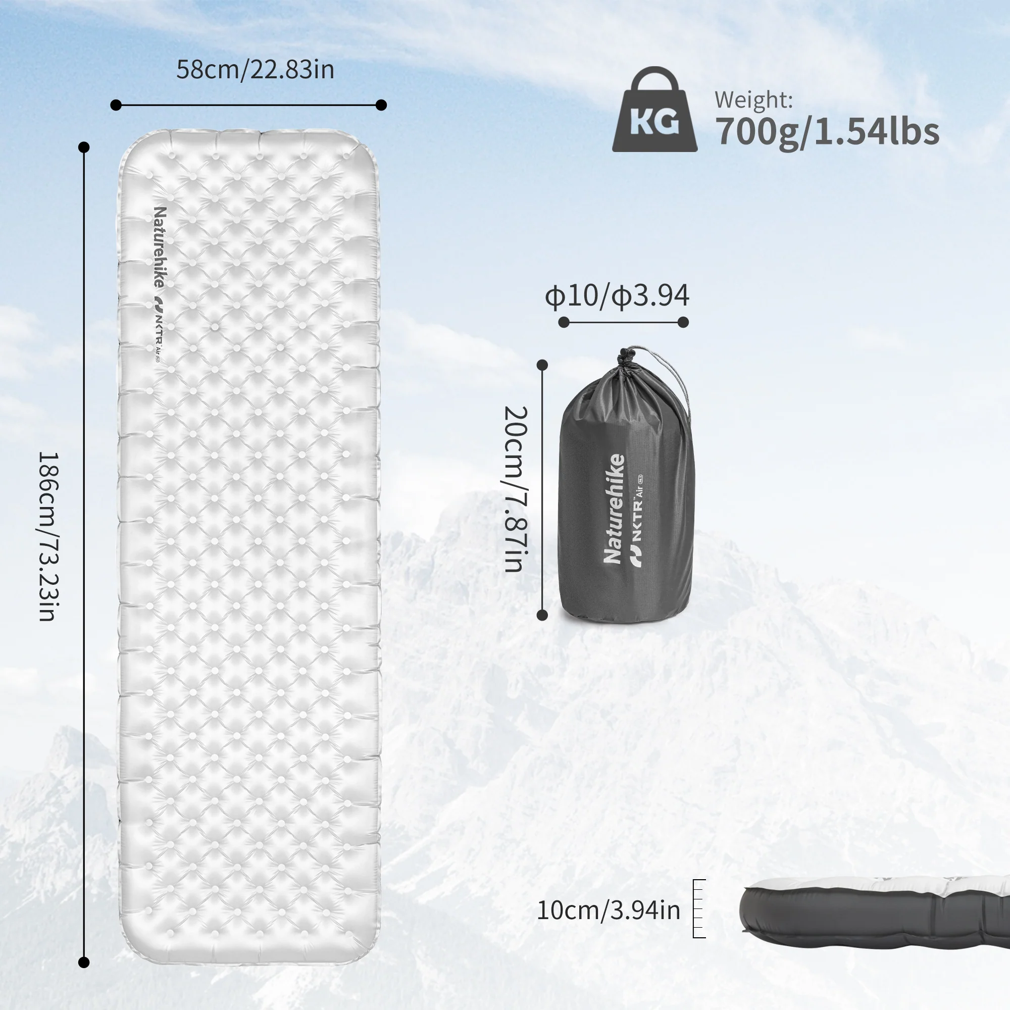 TuYe™ R6.5 Ultralight Inflatable Pad with Reinforced Sidewalls - Image 4