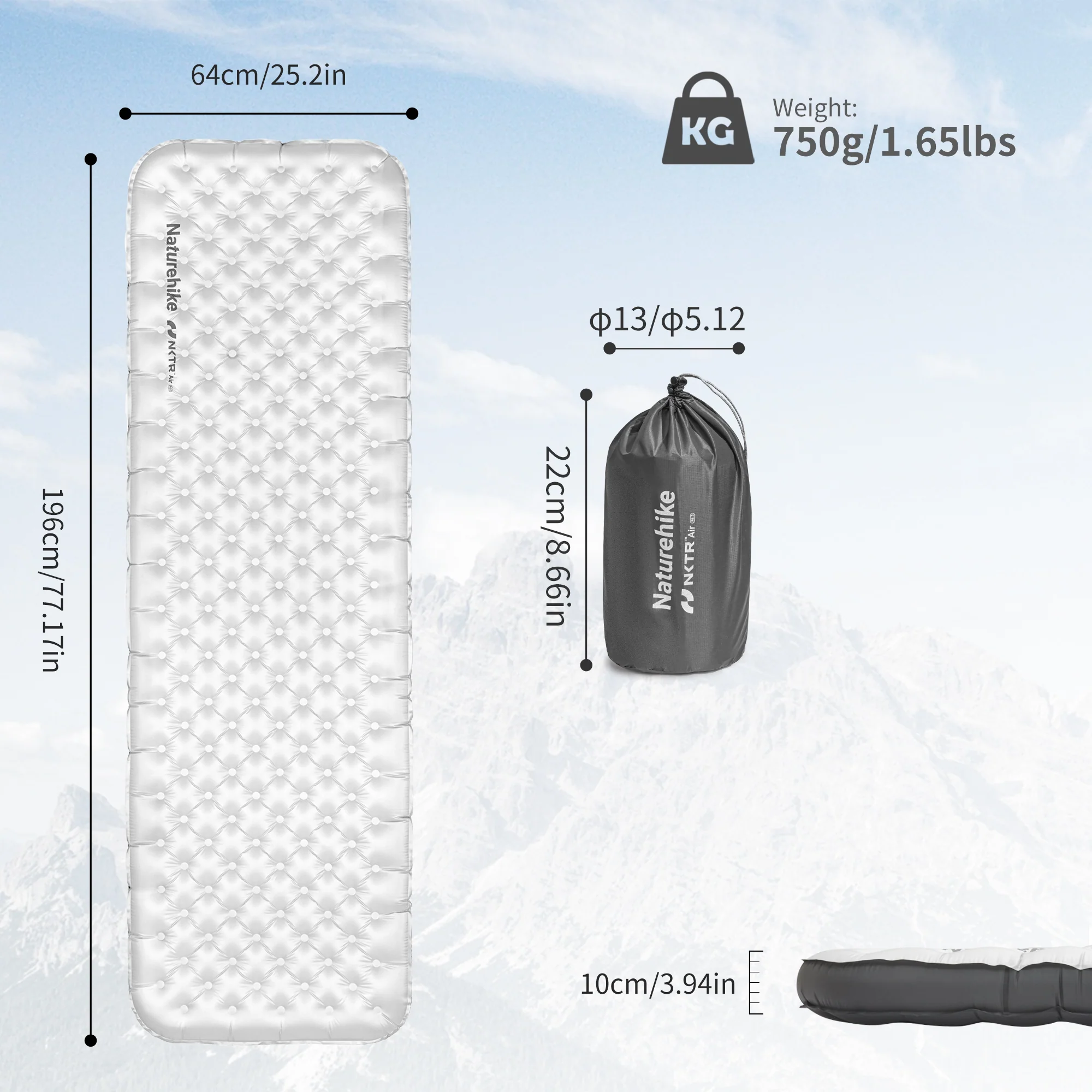 TuYe™ R6.5 Ultralight Inflatable Pad with Reinforced Sidewalls - Image 5