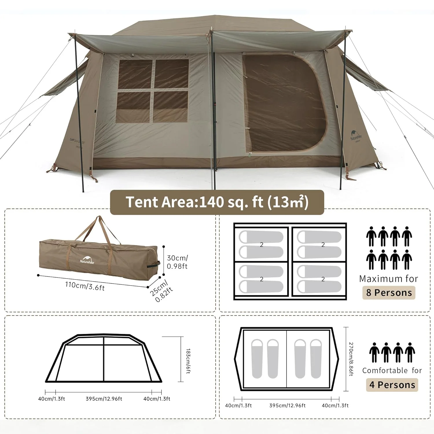 Village™ 13 6-Person Automatic Cabin Tent - Image 10