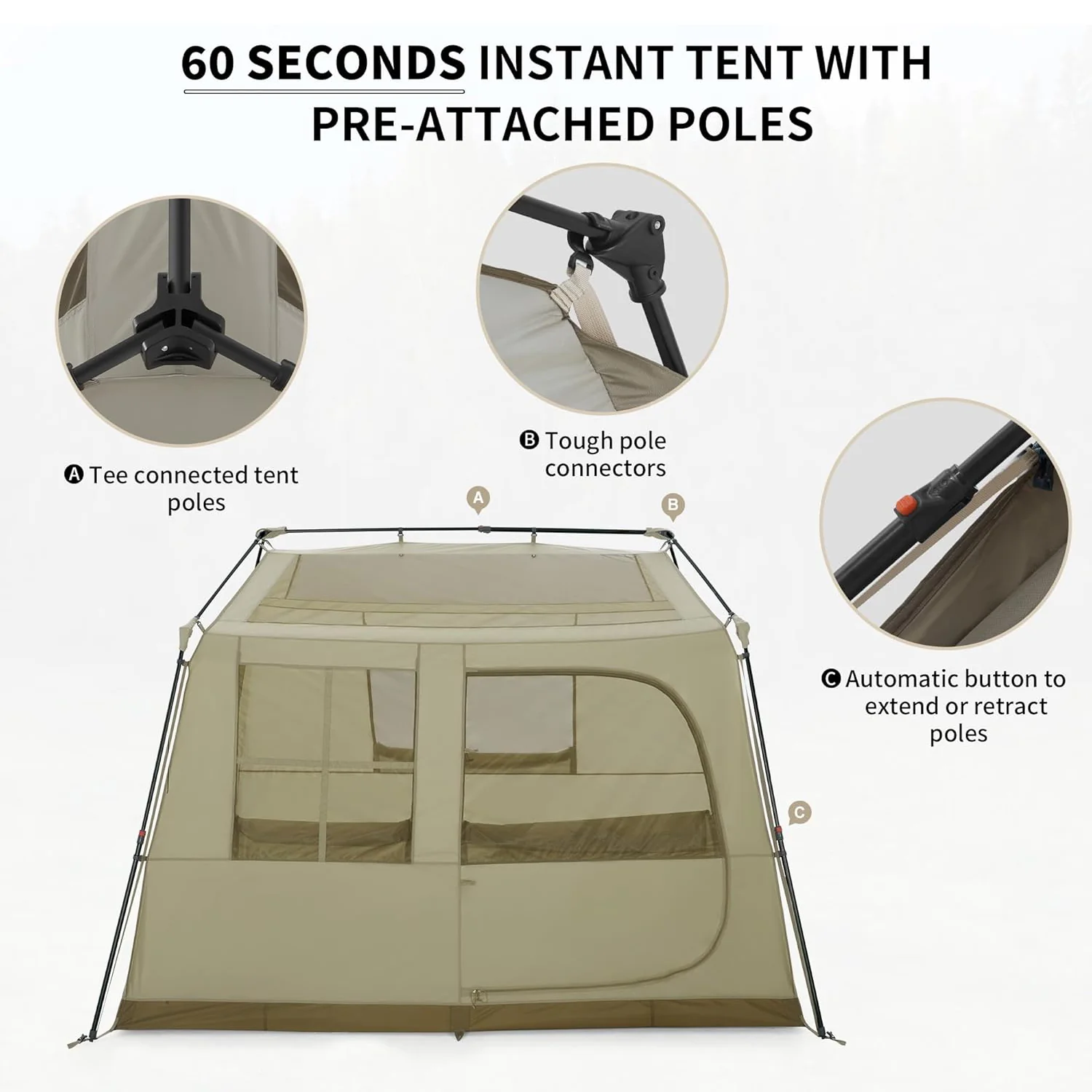 Village™ 13 6-Person Automatic Cabin Tent - Image 11