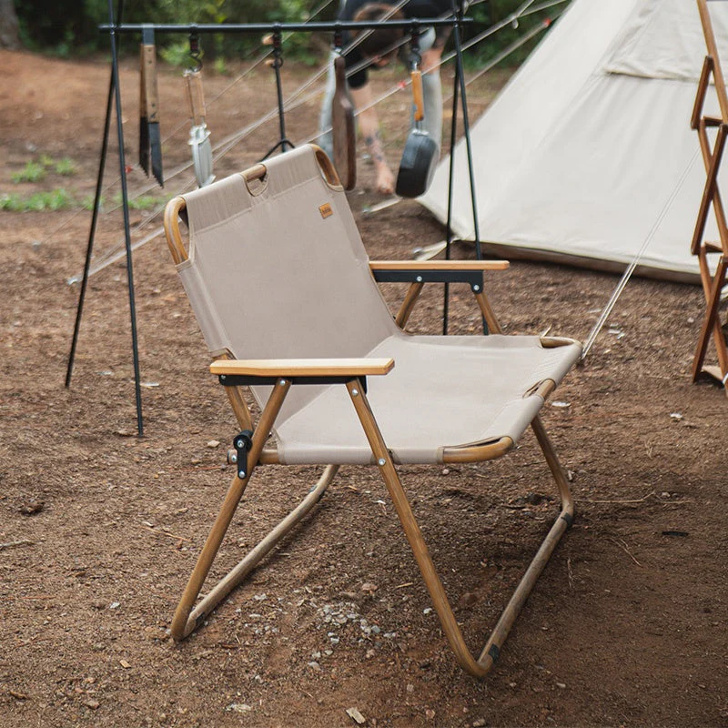 Wood Grain Double Camping Chair - Image 6
